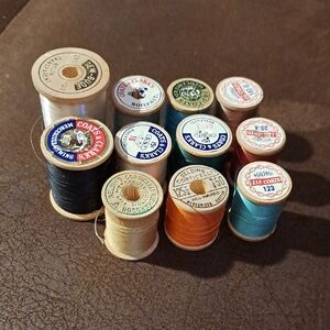 Vintage Wooden Thread Spools